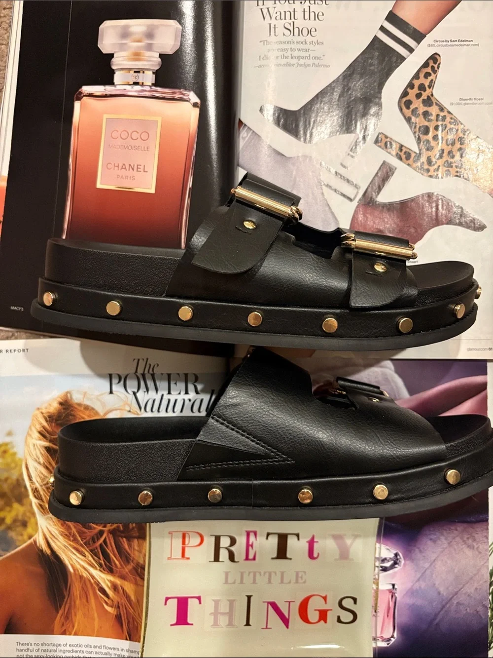 BCBGeneration “Bamba” black platform sandal; size 8;NWOT